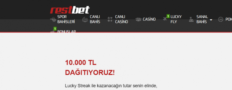 Restbet: %restbet% Yeni Casino Adresi | 15 TL Bonus